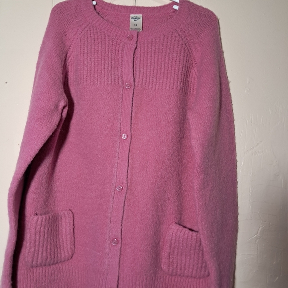 OSHKOSH Sweater Kids Girl Size 12 Pink Wool - Picture 2 of 12